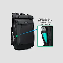 Рюкзак міський Ozuko 9066 15.6" USB 26 л чорний (16199) - мініатюра 9