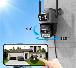 Вулична WiFi IPкамера Besder A22Y 10Мп 2 незалежних об'єктиви чорна WiFi 2.4ГГц і 5ГГц - мініатюра 8