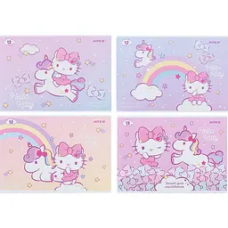 Набор тетрадей для рисования Kite Hello Kitty 12 листов УФ лак+глитер 20 шт. (HK24-241)