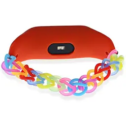 Ремінець Uwatch Fashion Rainbow Color Elastic Stretch Replacement Silicone Strap For Xiaomi Band 2 Red - мініатюра 3