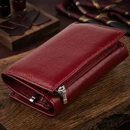 Горизонтальне портмоне зі шкіри жіноче ST Leather 19333 Бордове - мініатюра 3