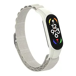 Ремінець для Xiaomi Mi Band 7/6/5/4, бежевий, AlpinaStyle Band, тканинний поліестеровий ремінець для фітнес браслета, дихаючий, для активного відпочинку та спорту, ArmorStandart (ARM64990) - мініатюра 2