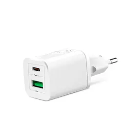 Зарядний пристрій XO 30w 2 виходи USB + Type-C QC 3.0