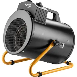 Теплова гармата Neo Tools електрична, 5кВт, 100м кв, 366м куб/год, 380В, нагрів. елемент - нерж. сталь, IPX4, чорний