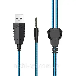 Гарнітура Hoco HF Stereo W105 Joyful Blue +мікрофон - мініатюра 2