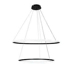 Люстра стельова LED Levistella 7529833-2A BLACK LED (600+800), 100W, три режими кольору, чорний, сучасний стиль