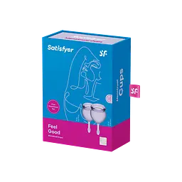 Satisfyer Feel Good-набір менструальних чаш, 15 мл і 20 мл (фіолетовий) - мініатюра 2