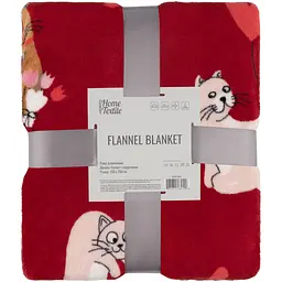 Плед Ardesto Flannel 160х200 см 100% поліестер котики з сердечками pbe0050460