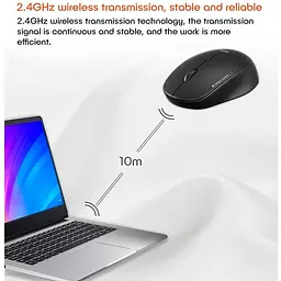 Миша бездротова недорога MeeTion Wireless Mouse 2.4G MT-R570 сіро-біла - мініатюра 9
