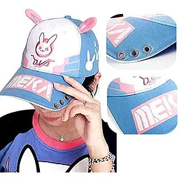 Кепка бейсболка Rabbit Overwatch Dva Pink Rabbit Plush Овервотч Рожевий Кролик BC OV R - мініатюра 3