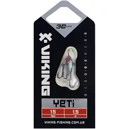 Балансир Viking Fishing Yeti Ice Jig 15mm 1.5g #19 Green Anchovy - мініатюра 2