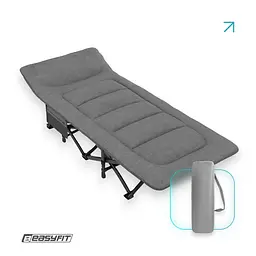 Розкладачка туристична EasyFit CozyCamp + чохол (EF-2850-GY)