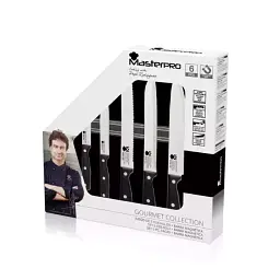 Набір ножів з магнітним тримачем MasterPro MasterPro gourmet pepe 5 предметів (BGMP-4330) - мініатюра 2