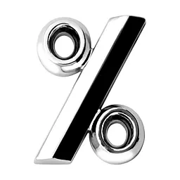 3D-знак % з гранню MAK (30314)