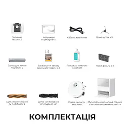 Робот-пилосос миючий Dreame Aqua 10 Ultra Roller Complete White - мініатюра 17