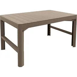 Стіл для саду пластиковий Allibert Keter Lyon rattan table бежевий