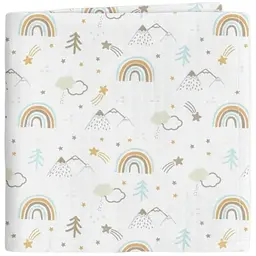 Муслінова пелюшка Cosas Moutains 110х150 см біла (MuslinDiapers_MountainRainbow_110x150)