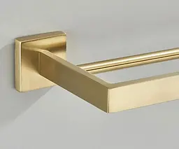 Вішалка подвійна для рушника Rea Erlo 02 brushed gold REA-06909, Золотий - мініатюра 5