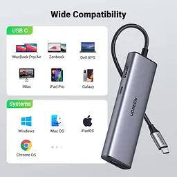 USB-хаб Ugreen CM512 7-in-1 (90568) [165607] - мініатюра 7