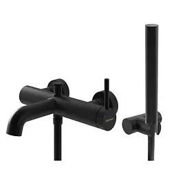 Змішувач для ванни Kohlman Axel black настінний KPL-QW110AB, Чорний матовий