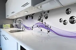 Кухонний фартух Сталеві кулі 02 вінілова наклейка Абстракція сфери Фіолетовий 60х200 см Happy Pocket Z180777 - мініатюра 6