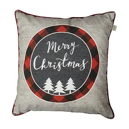 Наволочка Прованс декоративна Меry Cristmas сіра 45х45 (031692)