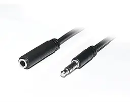 Аудіо-кабель REAL-EL Audio Pro (EL123500041) mini-jack 3.5мм(M)-mini-jack 3.5мм(F) 1м, чорний - мініатюра 2