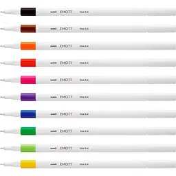 Набір лайнерів Uni Emott Fine Line Standard Color 0.4 мм 10 кольорів (PEM-SY/10C.01SC) - мініатюра 3