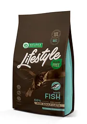 Сухий беззерновий корм для котів з білою рибою Nature's Protection Lifestyle Grain Free White Fish, 1.5 кг