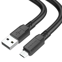 Кабель Borofone BX81 USB to MicroUSB 1 м чорний - мініатюра 1
