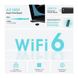 WiFi-адаптер TP-Link WiFi Archer TX20U AX1800, USB (ARCHER-TX20U) - мініатюра 6