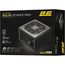 Блок живлення 2E GAMING Solid Power Pro 850W 80 PLUS Bronze Black (2E-SP850BRSMII-120) - мініатюра 3