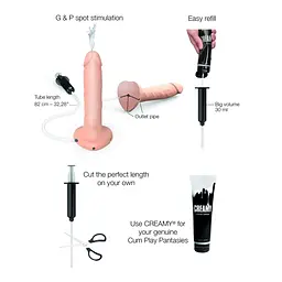 Закінчуючий фалоімітатор Strap-On-Me SQUIRTING CUM DILDO REALISTIC Vanila L - мініатюра 2