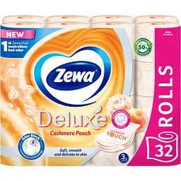 Туалетний папір Zewa Deluxe Персик 3 шари 32 рулони (7322542544631) - мініатюра 2