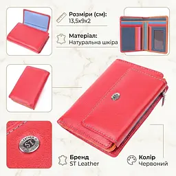 Яскравий гаманець для жінок із натуральної шкіри ST Leather 22503 червоний - мініатюра 2