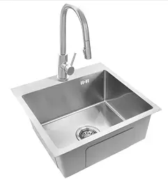 Кухонна мийка Rea Leo 50 500x450 мм nickel brushed ZLE-06003 - мініатюра 3