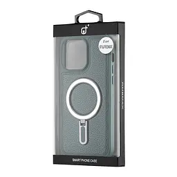Чохол Jinduka Leather Ringo iPhone 14 Pro Max Green - мініатюра 2