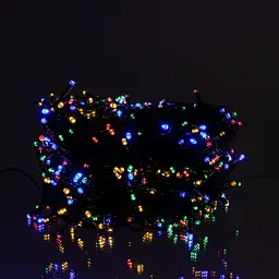 Новорічна гірлянда вулична GarlandoPro 50 м 500 LED із сонячною батареєю 8 режимів роботи чорний провід Мультиколор SB500L50MBML