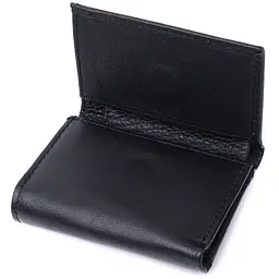 Зручний компактний гаманець з монетницею із натуральної шкіри ST Leather 22742 чорний - мініатюра 6