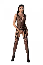 Бодистокінг з плетінням на грудях Passion BS099, One Size, чорний