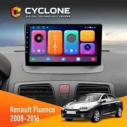 Штатна магнітола Renault Fluence 2009-2017 Cyclone C9-001 2x32 CPL Cyclone (НФ-00002757)