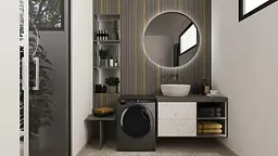 Haier Пральна машина фронтальна, 5кг, 1200, A, 42.3см, дисплей, інвертор, люк чорний, Wi-Fi, висота 70см, сріблястий - мініатюра 2