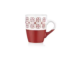 Чашка ARDESTO 320мл Ornament червоно-біла