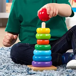 Пірамідка Melissa&Doug дерев'яна райдужна (MD10576) - мініатюра 5