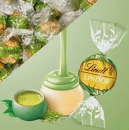 Шоколадні цукерки Lindt Lindor White Chocolate Matcha Truffles 137г - мініатюра 3