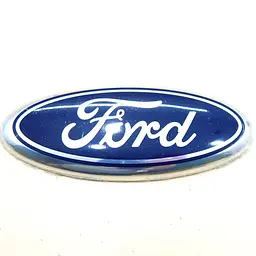 Емблема Ford Синя+Хром 57х144 мм Пластик на скотчі (пр-во Завод)