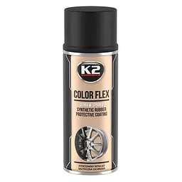 Фарба рідка гума K2 COLOR FLEX чорна матова аерозоль 400мл(L343CM)