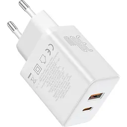 Мережевий зарядний пристрій Baseus Cube Baseus Cube 30W USB-A + USB-C Moon White (P10111404213-00) [132864] - мініатюра 5