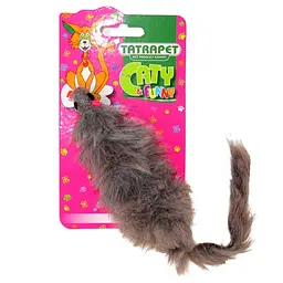 Іграшка для котів TatraPet Caty Funny плюшева мишки сіра 15 см