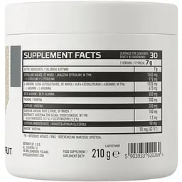 Передтренувальний комплекс OstroVit Endurance Pre-Workout Грейпфрут 210 г - мініатюра 2